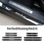 4PCS Door Pedal Sill Strip for Ford Mustang Mach-E External Threshold Bar Anti-stepping Sticker Protection Accessories 2021-2023