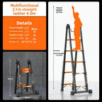 Thickened carbon steel telescopic ladder Multifunctional herringbone ladder Bamboo ladder Lifting  folding engineering staircase