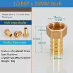 Brass Pipe Fitting 6/8/10/12/14/16mm Hose Barb Tail 1/8" 3/8" 1/4" BSP Male Connector Joint Copper Coupler Adapter