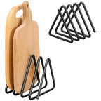 Sturdy Kitchen Storage Shelf , Heavy-Duty Metal Cutting Board Organizer-Space-Saving Kitchen Storage Rack with Triangular Design