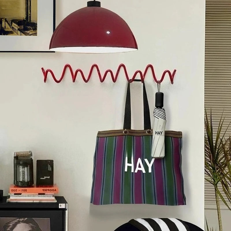 Creative Wave Coat Racks Minimalist Clothes Racks Wall Organizer Coat Hanger Living Room Clothing Shelf Interior Furniture