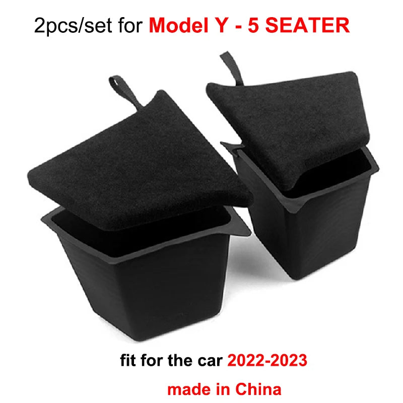 Rear Trunk Side Storage Box for Tesla Model Y 2024 Berlin Left Right Bins Organizer Tray Stowing Tidying Packet Car Accessories