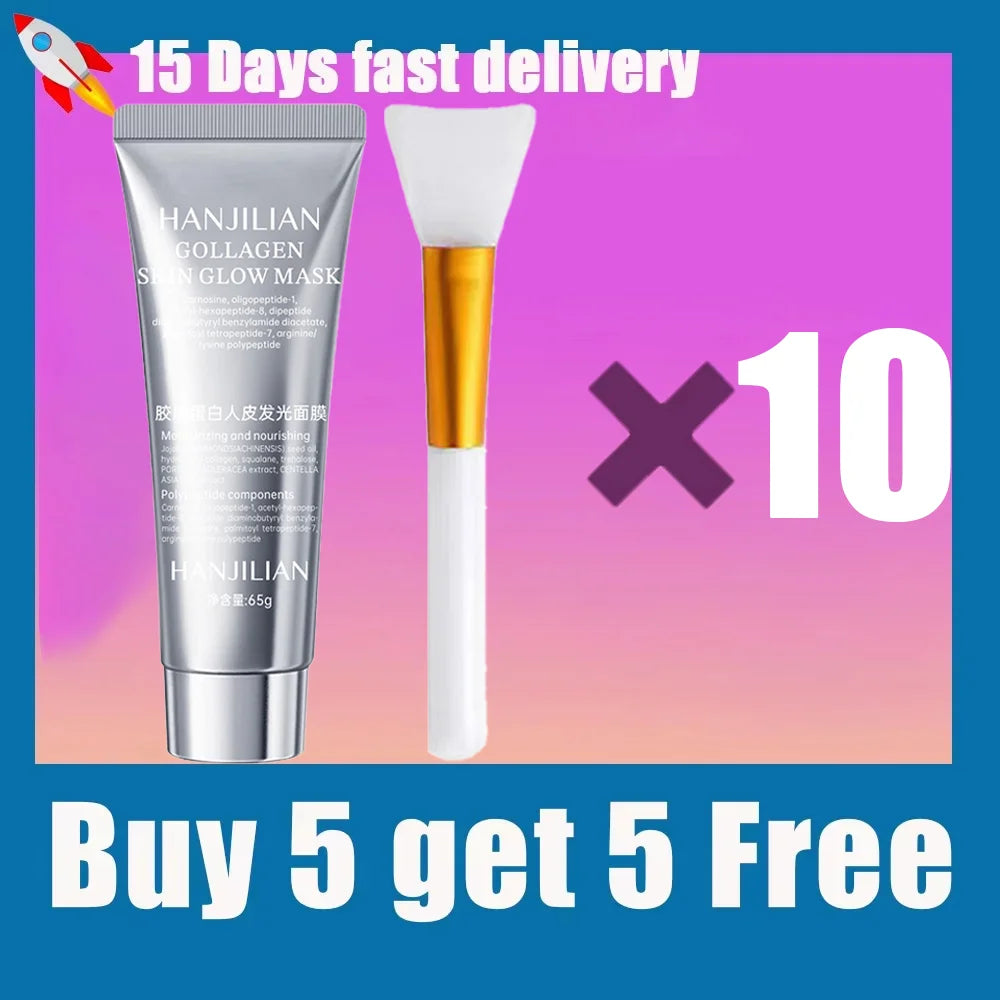 TK Best-Selling Collagen Human Skin Glowing Mask: Cleans Pores Deeply, Reduces Fine Lines, Hydrating Peel-Off Mask