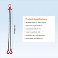 VEVOR 3T Chain Sling 6 ft Heavy Duty Lifting Chains with 2 Leg Grab Hooks G80 for Engine Manual Hoist Lifting Tool