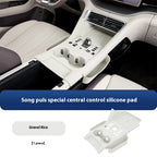 Fit For BYD Song Plus EV DMI 2020-2025 Central Control Panel Protective Pad Wireless Charging Silicone Pad Water Cup Holder Trim