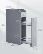 VASAGLE Small Bathroom Storage Cabinet, Slim Bathroom Storage Organizer, Toilet Paper Holder with Storage