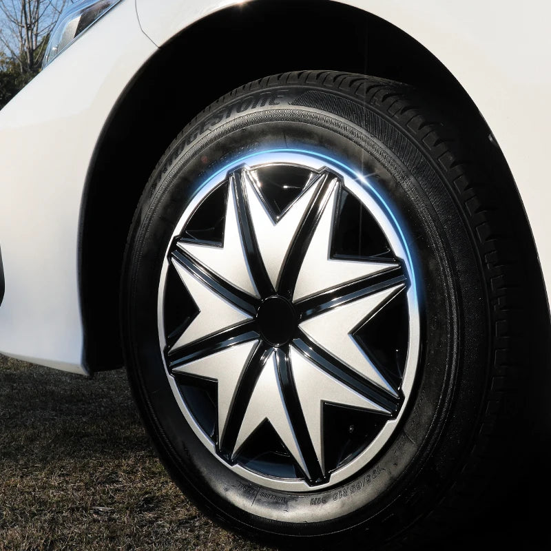 14 Inch Starfish Style Universal Hubcap R14 Wheel Covers For Cars - Set Of 4 - Fits Most Cars,Automobile Full Rim Cover Accessor