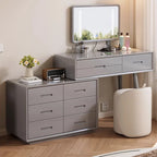 Dresser Table for Clothes Saint Vanity Makeup Stand with Mirror and Chair Furniture Comfortable with Drawers Banity Wardrobe