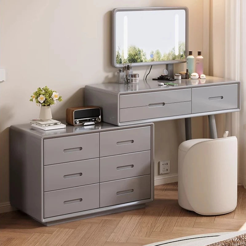 Dresser Table for Clothes Saint Vanity Makeup Stand with Mirror and Chair Furniture Comfortable with Drawers Banity Wardrobe