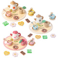 Kids Pretend Play Toys Popular Kids Kitchen Toys Realistic Wooden Tea Set Party Toy Set Children's Simulation Tea Set Gifts