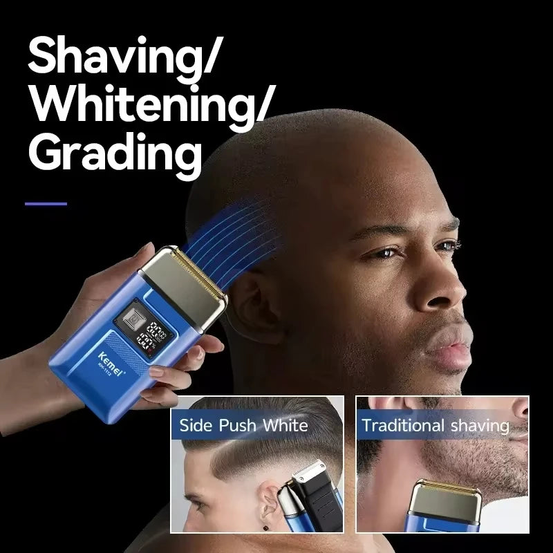 Kemei Trimmer KM-2797 Rechargeable Electric Hair Clippers Set LCD Shaver KM-1112 Dry And Wet Shaving Machine Cordless Kit