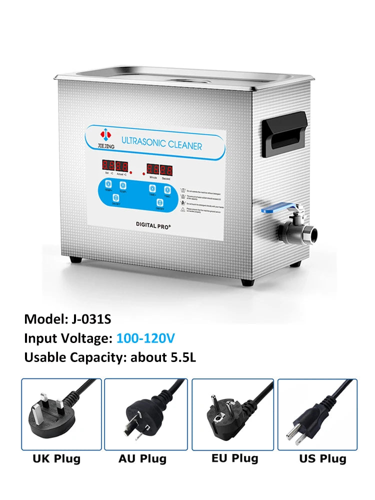 6.5L Ultrasonic Cleaner 40kHz Ultrasonic Cleaning Machine Heated Ultra Sonic Cleaner Machine for Carburetor Engine Parts