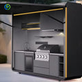 Customized Integrated Mobile Outdoor Kitchen High End Courtyard Party BBQ Cooking Multifunctional Household Commercial Cabin