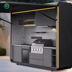 Customized Integrated Mobile Outdoor Kitchen High End Courtyard Party BBQ Cooking Multifunctional Household Commercial Cabin