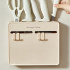 No-Drill Kitchen Knife Holder, Wall-Mounted Dustproof Durable Shelf for Cabinet Inner Side Multifunctional Storage