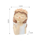20cm/ 7.8inch Fairy Planter for Succulents Air Plants Resin Cute Girl Flower Pot Decorative Figurines Garden Home Tabletop Decor