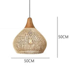 Chinese Retro Handmade Rattan Pendant Light Living Room Hot Pot Restaurant Homestay Zen Decoration Pendant Light