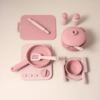 13 Pcs Set Silicone Cooking Play Set Toy Pretend Play Kitchen Tool Play Game Early Educational Toys for Toddlers Kids Gifts