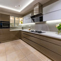 Design Automatic Modern Kitchen Cabinets Kitchen Cupboard with Soft Closing Handle Drawers Modern Cabinet Make in China