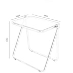 Simple Folding Dining Table Nordic ins Transparent Table Coffee Table Side Acrylic Portable Office Study Home Use