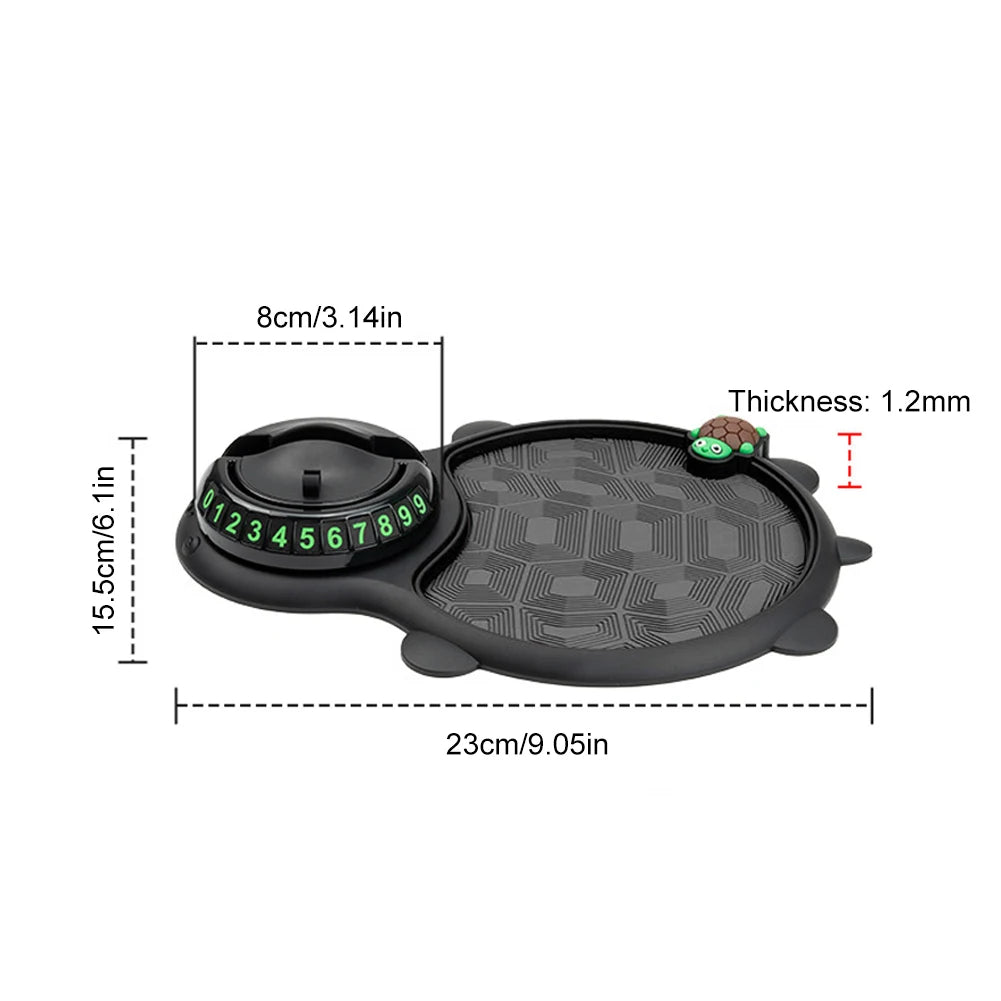Car Dashboard Mat with Parking Number Plate Car Dash Grip Pad Anti-Shake Rotating Car Phone Holder Anti-Slip Car Accessories