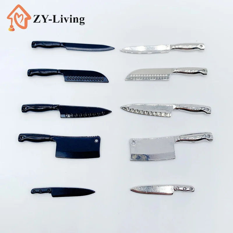 1 Set Doll House Mini Kitchen Knife Cooking Utensils Model for Dollhouse Kitchen Furniture Decoration Accessories Toy