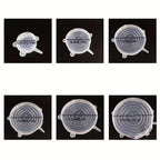 Kitchen Microwave Food Covers Bowl Caps Elastic Silicone Lid Cap Universal Adaptable Lids Silicone Cover Stretch Lids