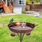 Garden Decor Iron Bird Feeder Plugin Large Capacity Convenient Bird Bathtub Durable Retro Bird Feeding Dish Container