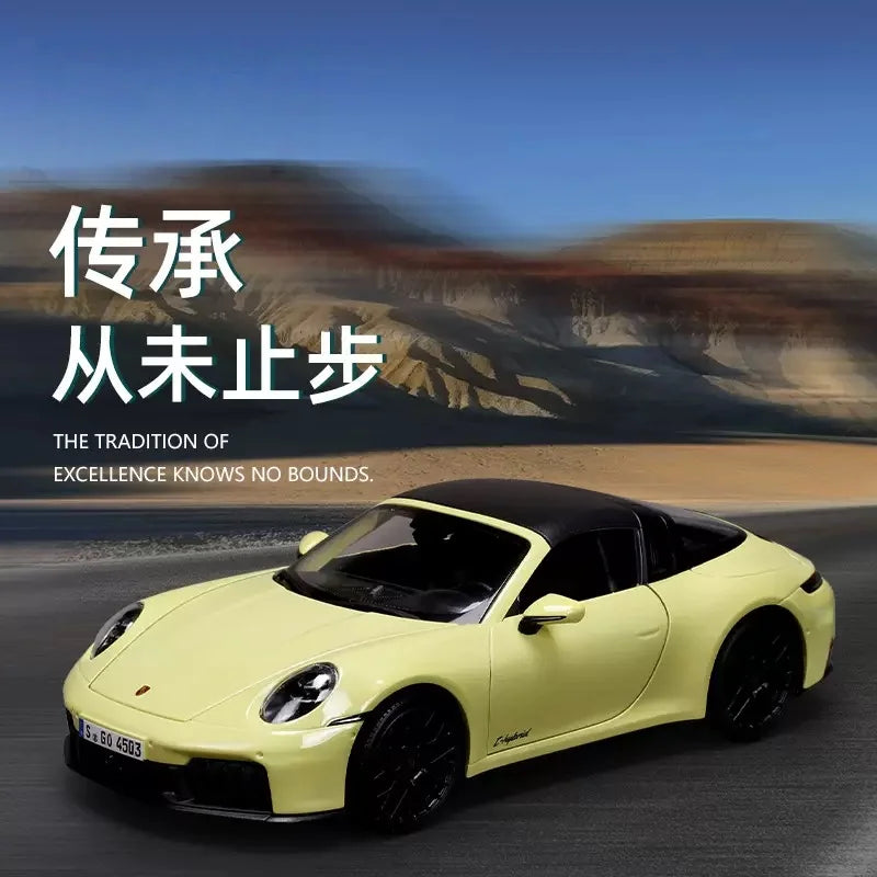 Original Maisto 1:18 Porsche 911 Targa 4 GTS 992.2 Alloy Sports Car Model Diecast Metal Track Racing Vehicles Car Model Toy Gift