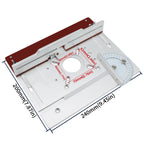 Router Lift -Aluminium Router Table Insert Plate with Tenoning Fence Electric Wood Milling Flip Board with Miter Gauge Guide Kit