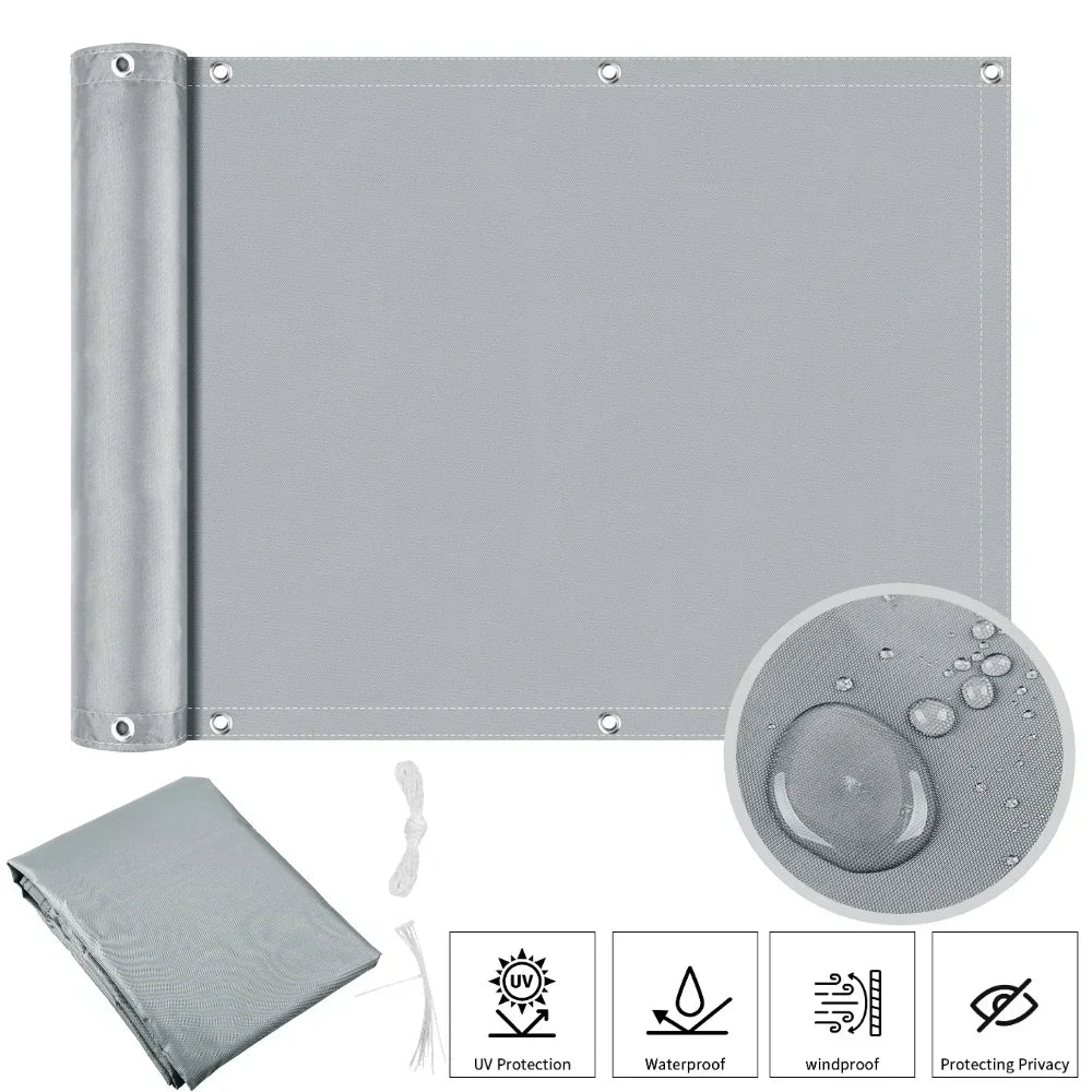 Balcony Privacy Screen Fence Cover UV Protection Weather-Resistant Shield for Deck Patio Backyard Outdoor Pool Porch Railing