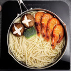 Kitchen Utensils Japanese Style Fryer Pan Versatile Silver Milk Pot Stainless Steel with Lid Deep Fryer Pot Induction Cooker