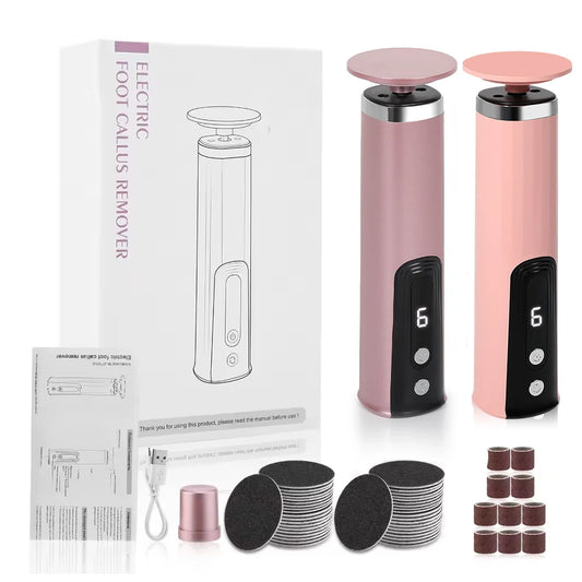 Wireless Electric Foot Callus Remover Machine Rechargeable Pedicure Tool for Dead Skin And Cuticle Removal with Replacement Sand