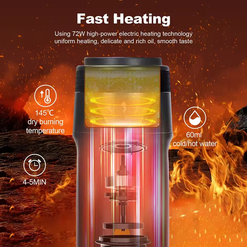 Electric Portable Coffee Machine Portable Italian Espresso Machine for Car & Home 3-in-1 Capsule Powder Travel Coffee Machine