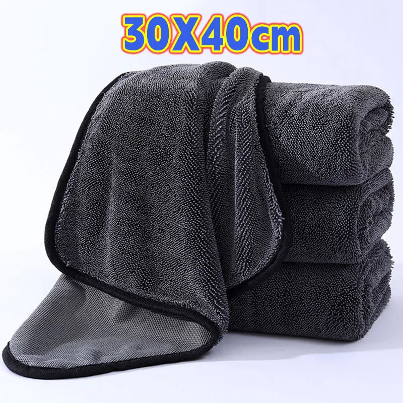 1/5PCS Microfiber Twist Car Wash Towel Professional Car Cleaning Drying Cloth Towels for Cars Washing Polishing Waxing Detailing