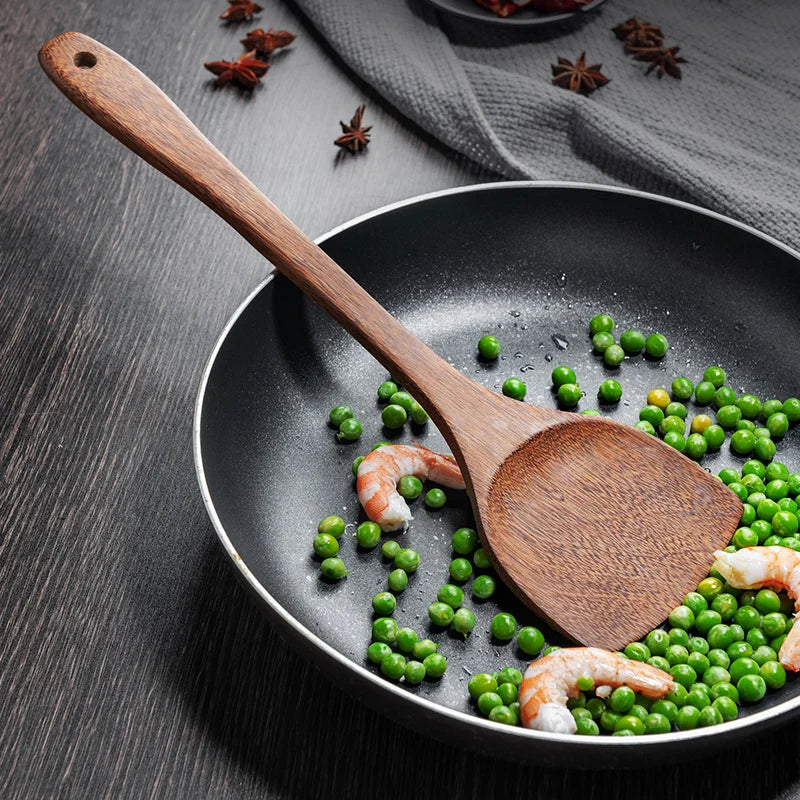 GIANXI Kitchen Utensils Set Non-Stick Chicken-wing Wood Kitchenware Soup Spoon Spatula Rice Spoon Shovel Kitchen Accessories