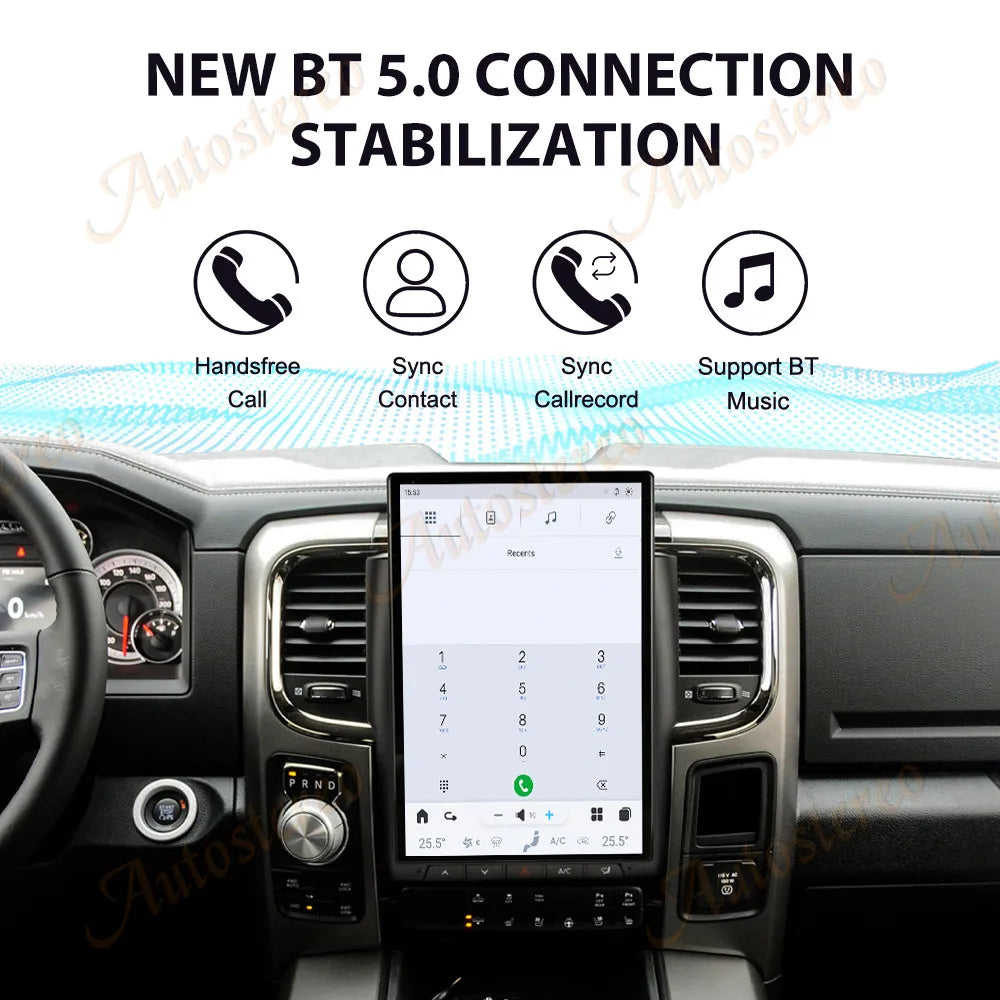 14.4 Inch Android 13 For Dodge RAM 2013-2018 Carplay Tesla Style Car GPS Navigation Multimedia Player Radio Tape Head Unit