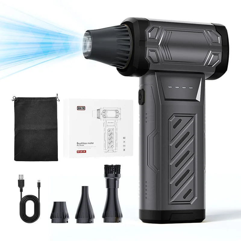 Powerful Jet Blower 990000RPM High Speed Brushless Motor Dust Blower Violent Turbo Fan Compressed air Duster for Car Dryer/PC