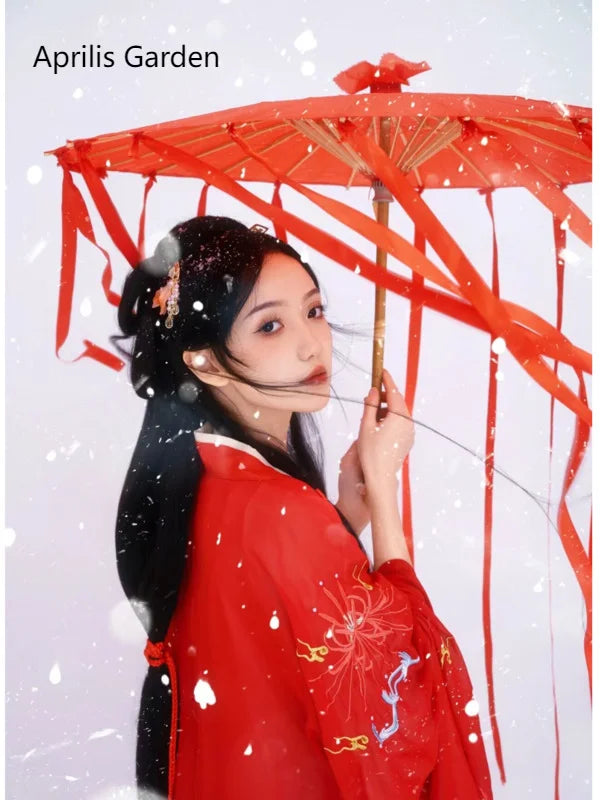 Star Oil Paper Waterproof Beach Umbrella Fan Chinese Dance Performance Lace Umbrella Classical Hanfu Fairy Parasol Paraguas