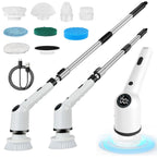 Electric Cleaning Brush 9-in-1 Wireless Handheld Household Kitchen Floor Bathroom Rotary Scrubber with 9 Head Cleaning Scrubber