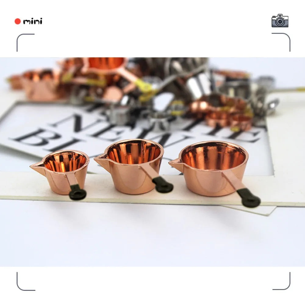 Kettle 1:12 Mini Kitchen Utensils Sets Cookware Alloy Doll Kitchen Set 1:12 Scale Mini Mini Kitchen Cooking Kit