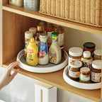 Kitchen Spinning Organizer Rotating Tray 1-Tier Spice Rack Round Shelf Condiment Storage Racks Pantry Cabinet Turntable
