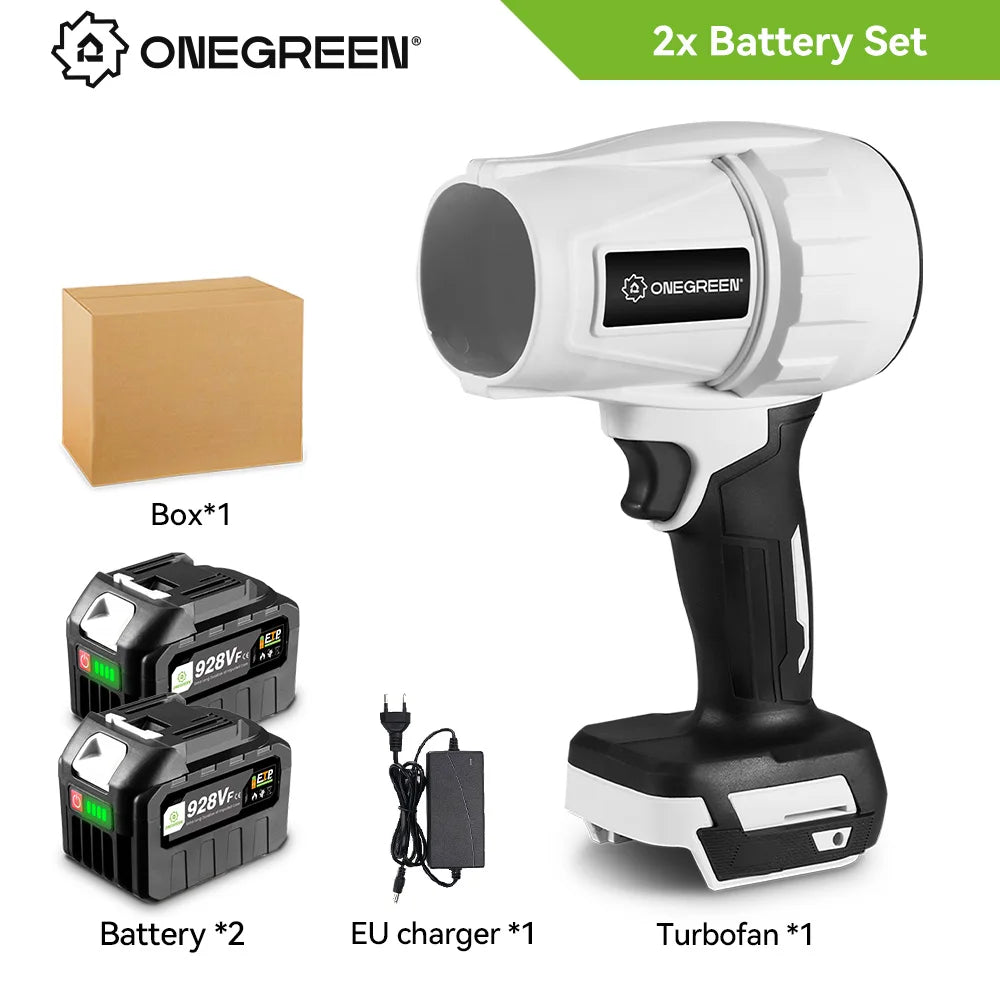 ONEVAN 2000W Brushless Cordless Electric Turbo Blowers 15000RPM Handheld Snow Dust Air Blowing Power Tool For Makita Battery Pin