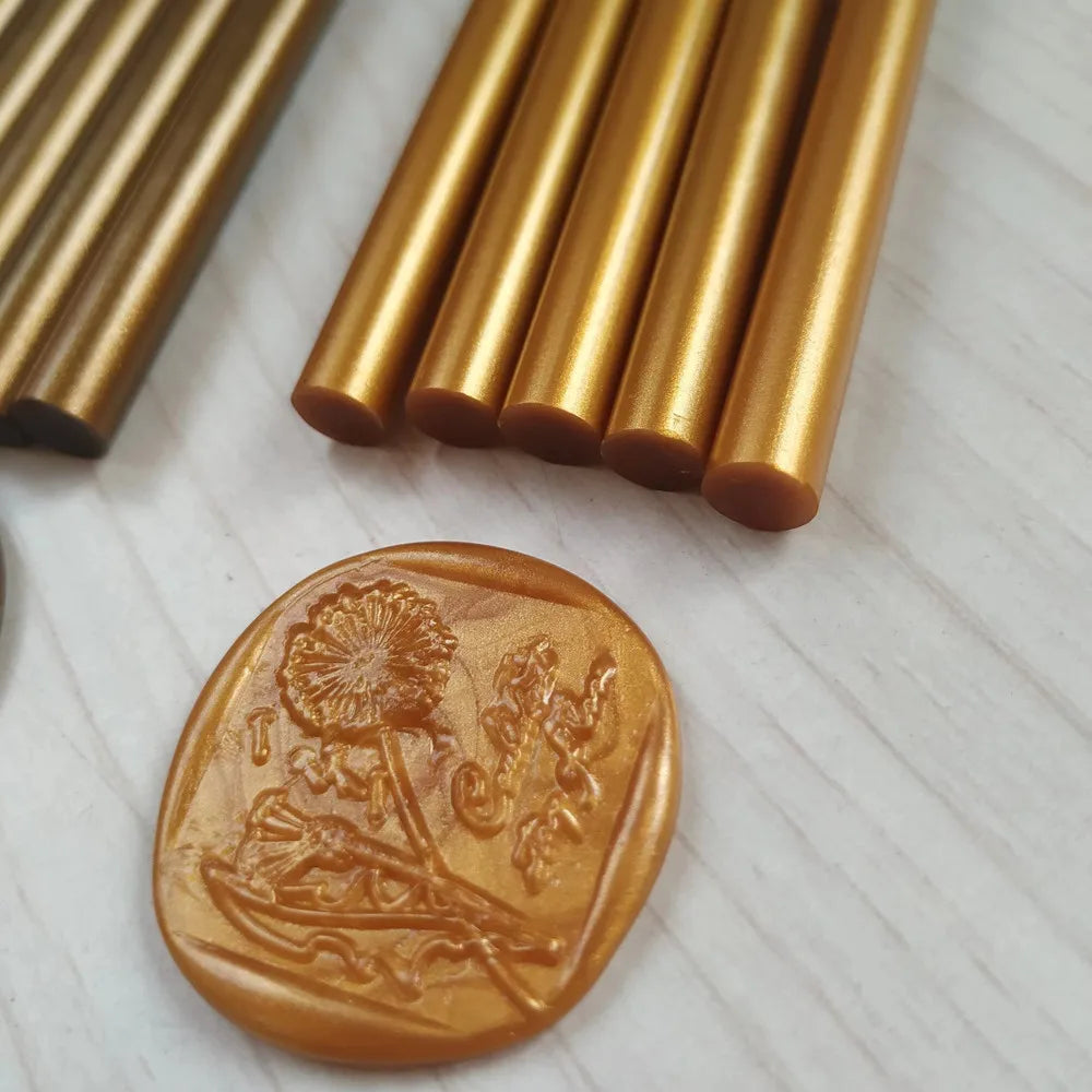20Pcs/Lot Antique Hot melt Glue sticks Metal color Silicone bars for gun Golden/Silvery/Champagne/Bronze DIY Sealing wax