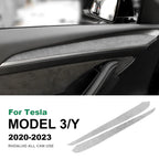 Italian Top Suede Car Dashboard Moulded Trim Sticker For Tesla Model 3 Model Y 2018 2019 2020 2021 2022 2023 Decor Accessories