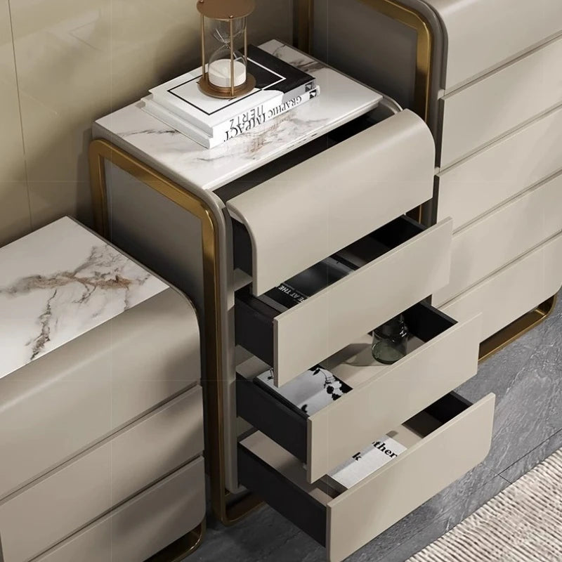 Light luxury modern simple fashion custom high end marble drawer cabinet 3 4 5 6 drawers Dresser home furniture Storage locker