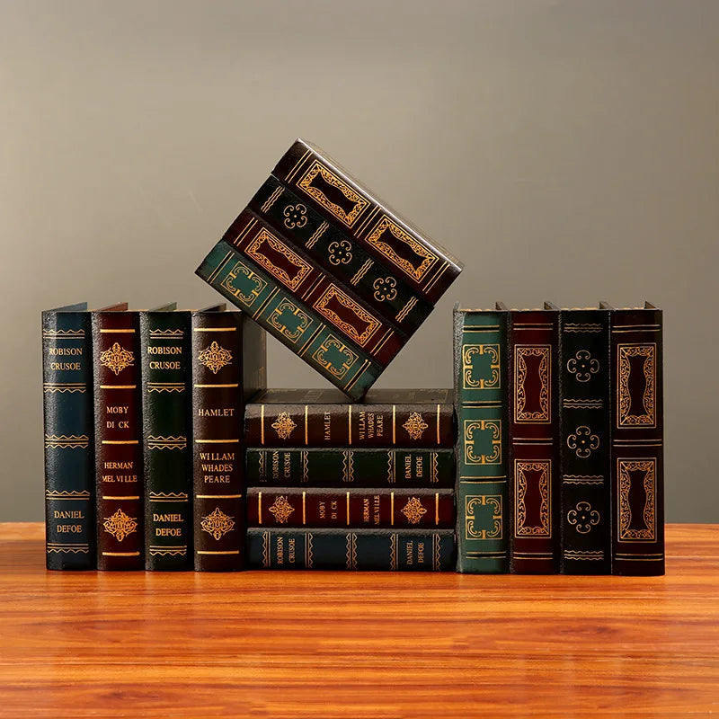 European retro fake book props ornaments office book model photo props simulation book storage box