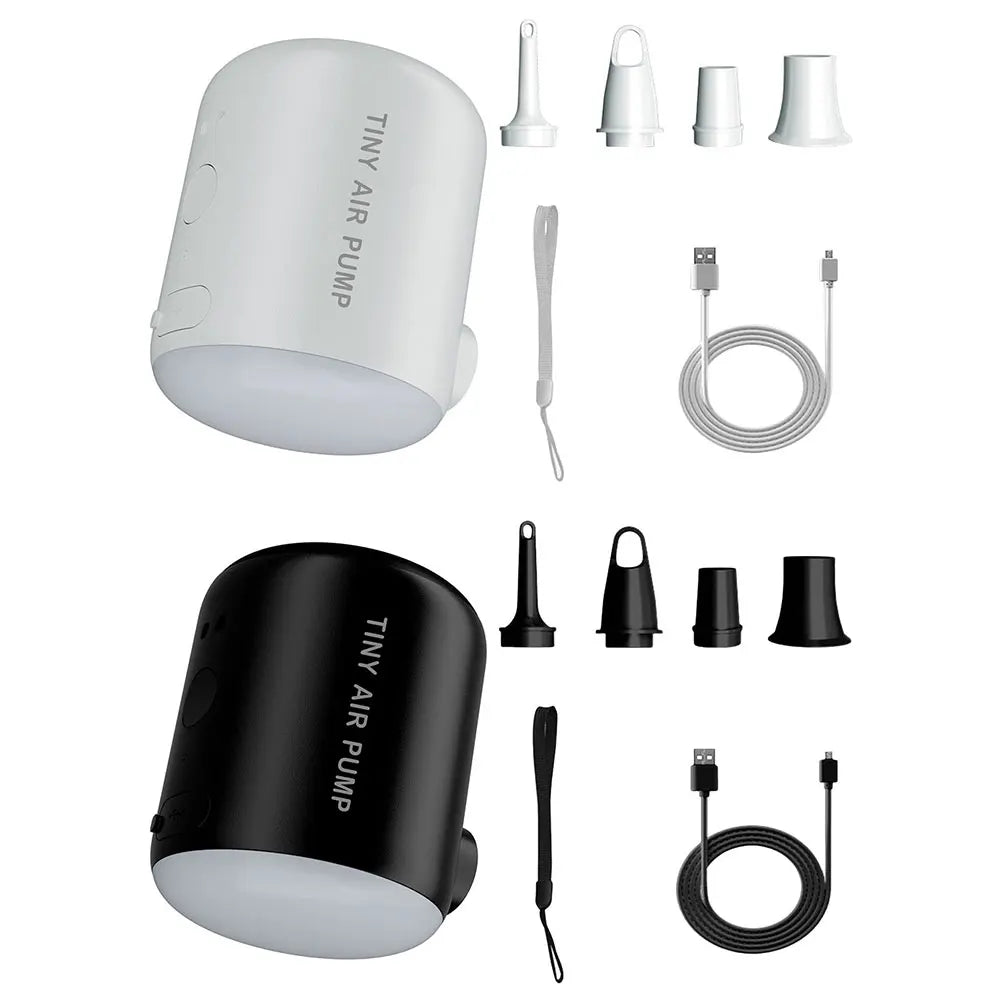 Camping Light Wireless Air Compressor 2200mAh Mini Air Inflator Pump 3 Lighting Modes Electric Air Pump for Air Mattresses Beds