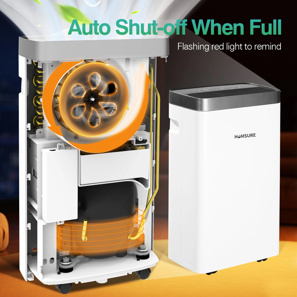 HUMSURE Dehumidifier 16 L/Day, Electric Dehumidifier with Drain Hose 1