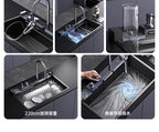 304 Stainless Steel Kitchen Sink, Large Single Sink, Thickened Whale Relief, Digital Display, Washbasin, Washbasin